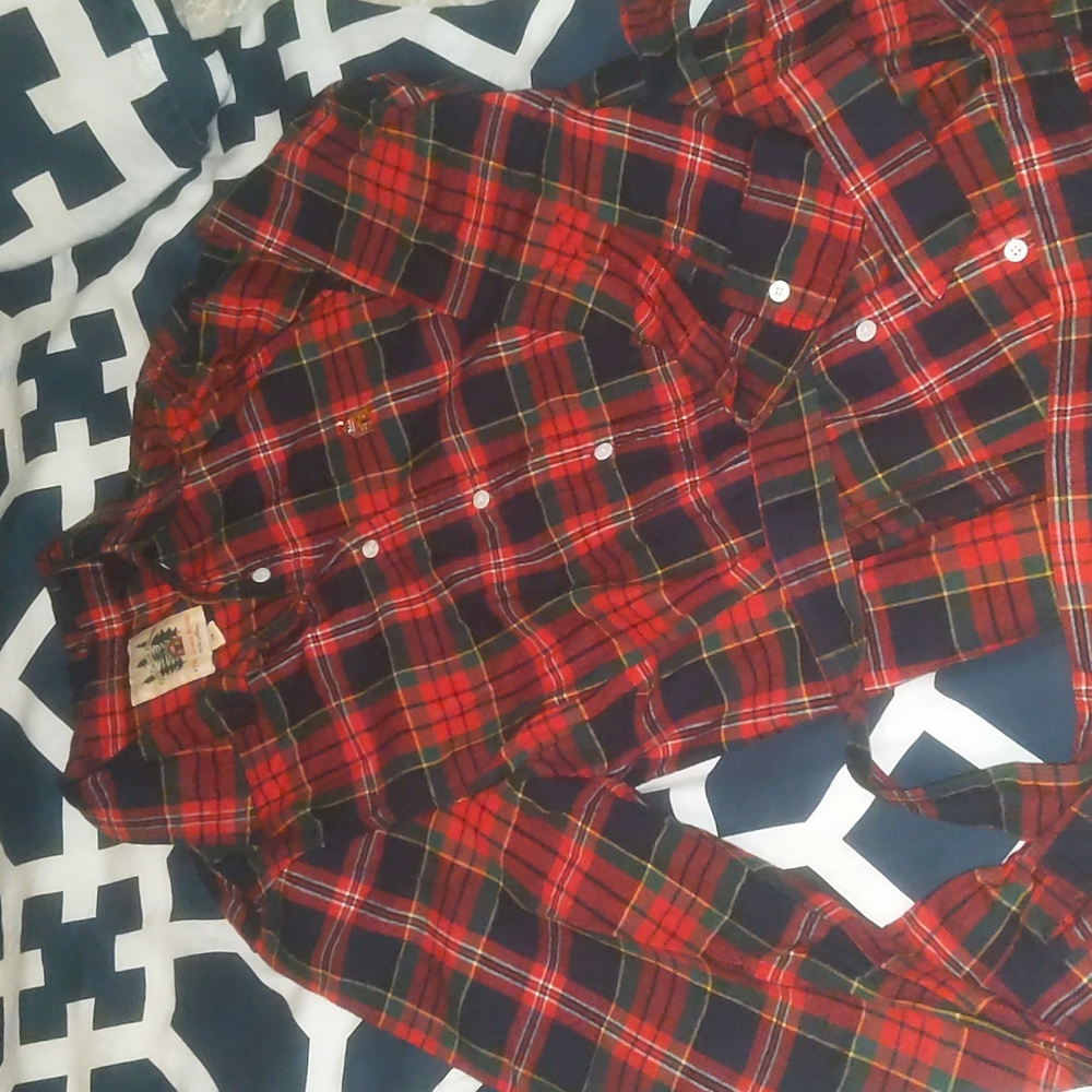 Kiel James Patrick Flannel Button Down Maxi Dress - image 3